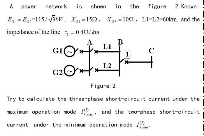Solved A network is shown in the figure 2. Known: | Chegg.com