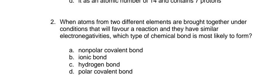 2. When Atoms From Two Different Elements Are Brought | Chegg.com