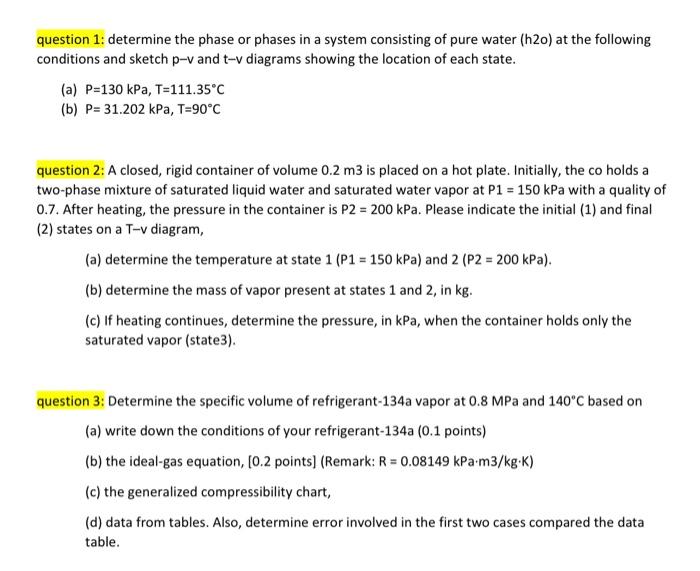 Solved question 1: determine the phase or phases in a system | Chegg.com