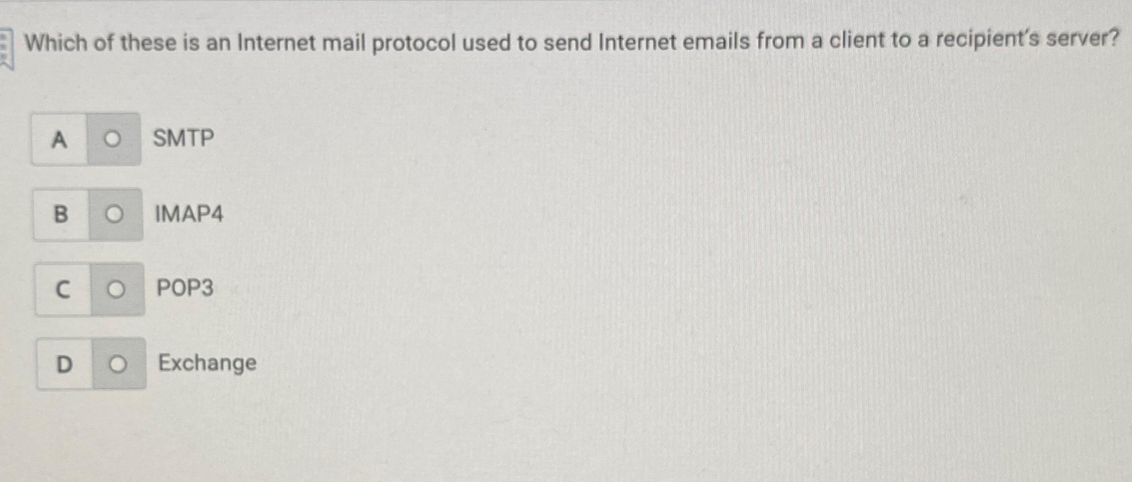 internet mail protocol used for retrieving emails is