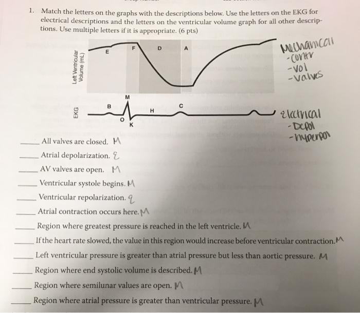 Solved 1. Match the letters on the graphs with the | Chegg.com
