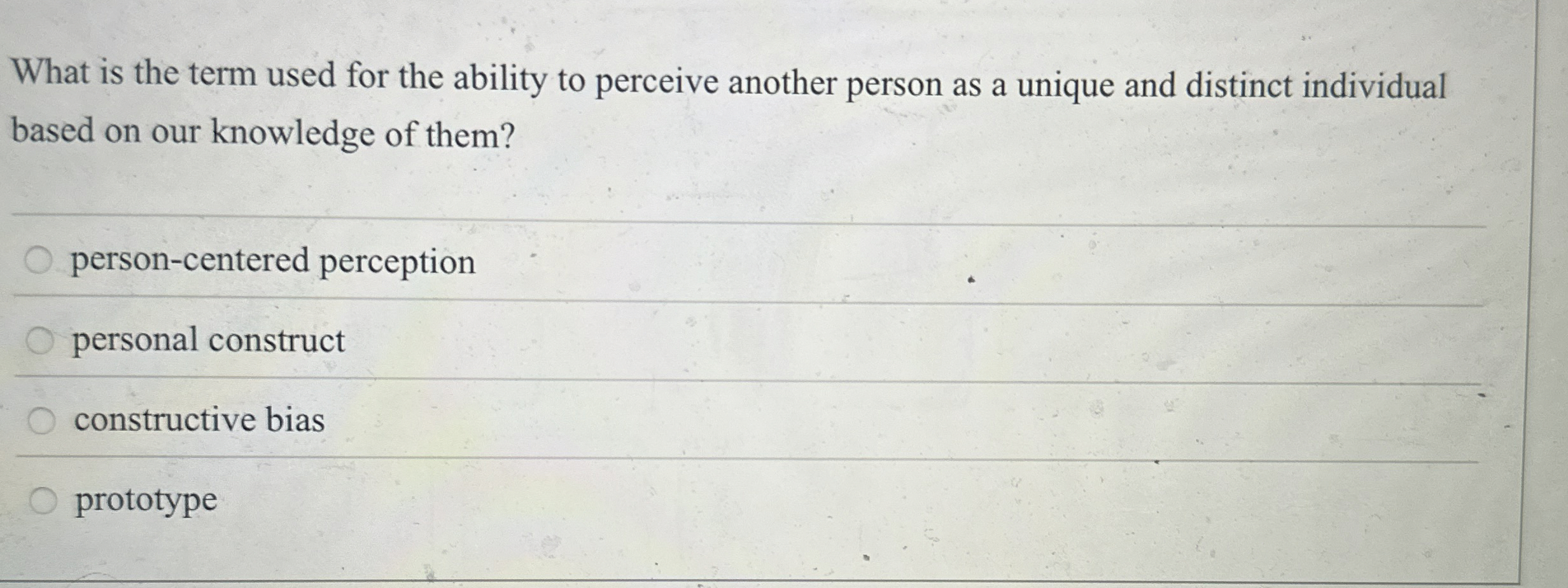 Solved What is the term used for the ability to perceive | Chegg.com