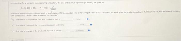 Solved c=70,000+406,n=400x−4,000x2 [1 | Chegg.com