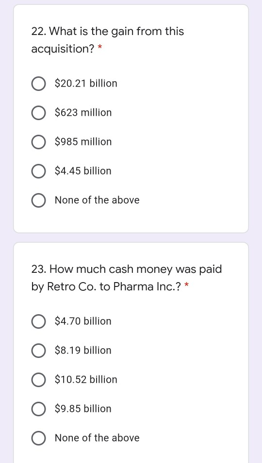 Solved Given the following case, answer questions 21 to 25 | Chegg.com
