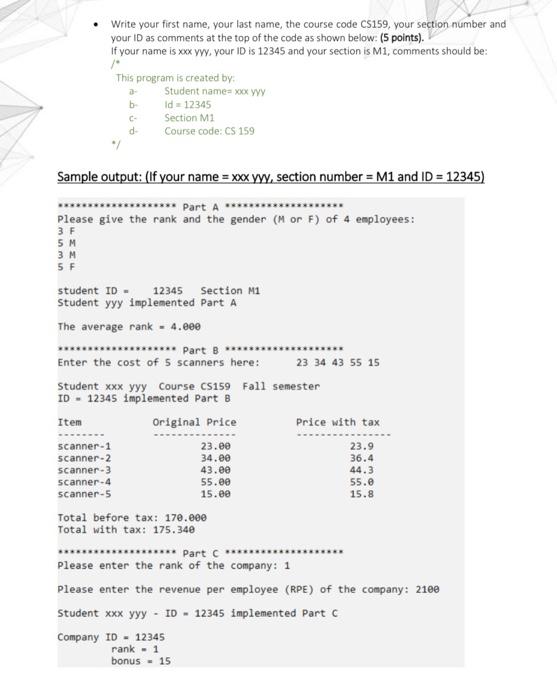 Solved Problem Write a C program that calculates the average | Chegg.com