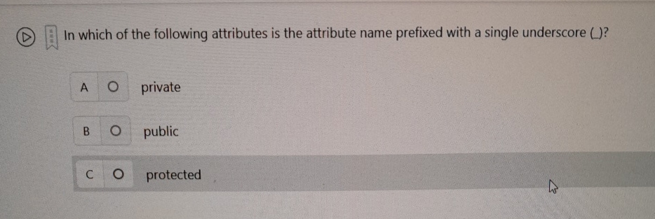 Solved (D) ﻿In which of the following attributes is the | Chegg.com