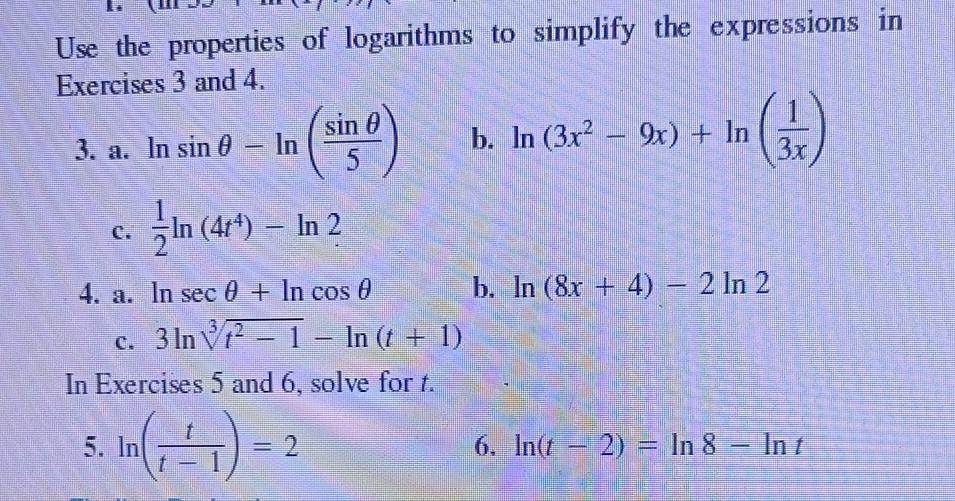 Solved Use the properties of logarithms to simplify the | Chegg.com