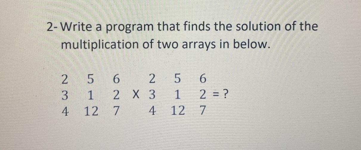 Solved 2- Write a program that finds the solution of the | Chegg.com