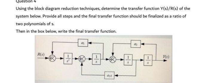 Solved Using the block diagram reduction techniques, | Chegg.com