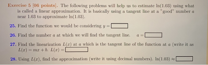 Solved Exercise 5 (06 points). The following problems will | Chegg.com