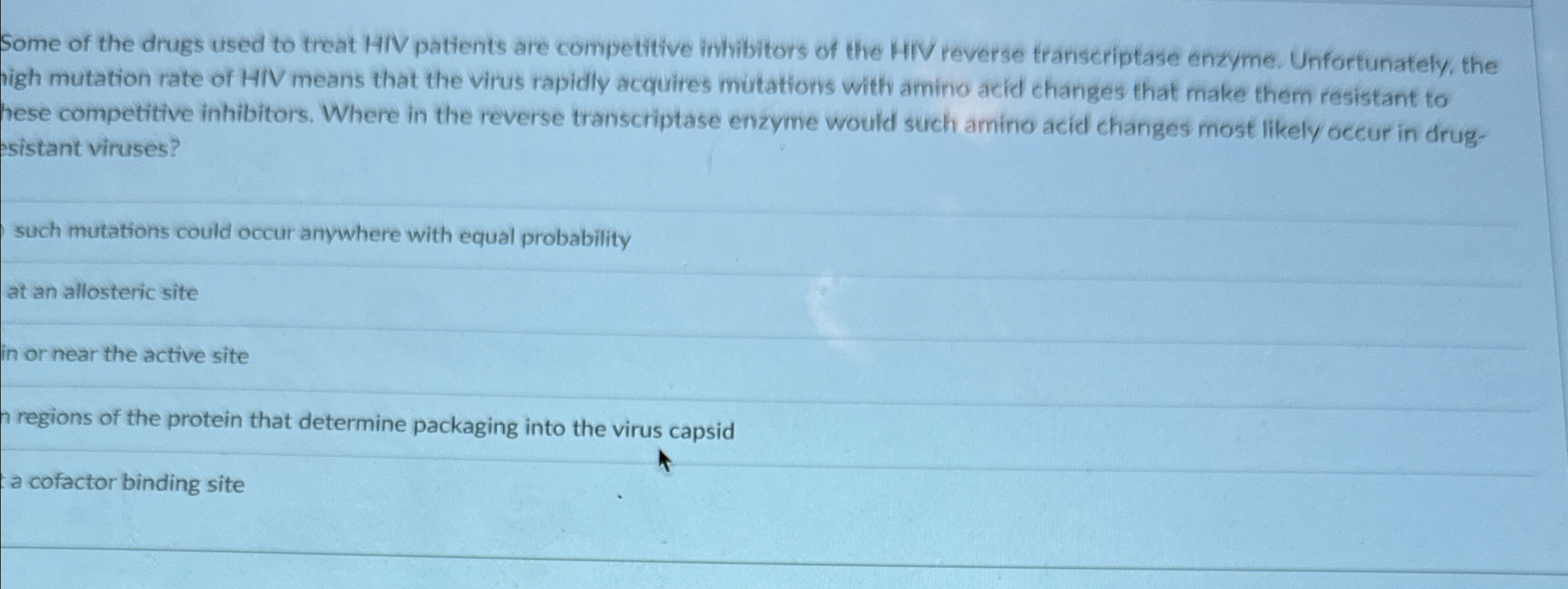 Solved Some of the drugs used to treat HIV patients are | Chegg.com