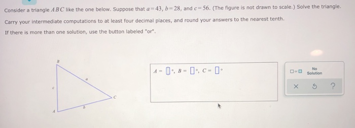 Solved Consider A Triangle A B C Like The One Below. Suppose | Chegg.com