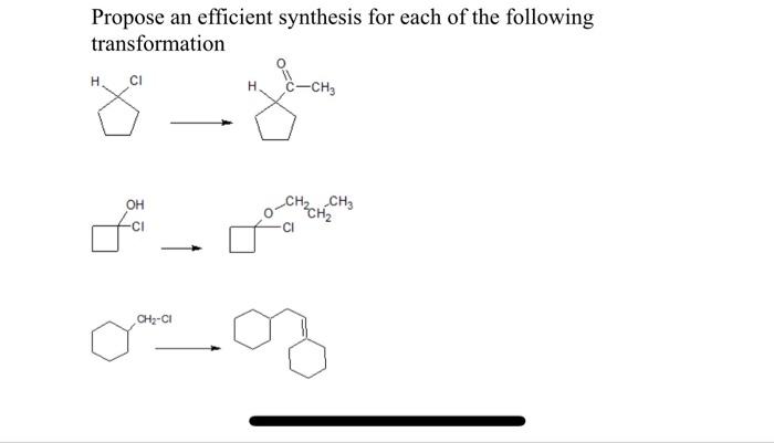 Solved Propose an efficient synthesis for each of the | Chegg.com