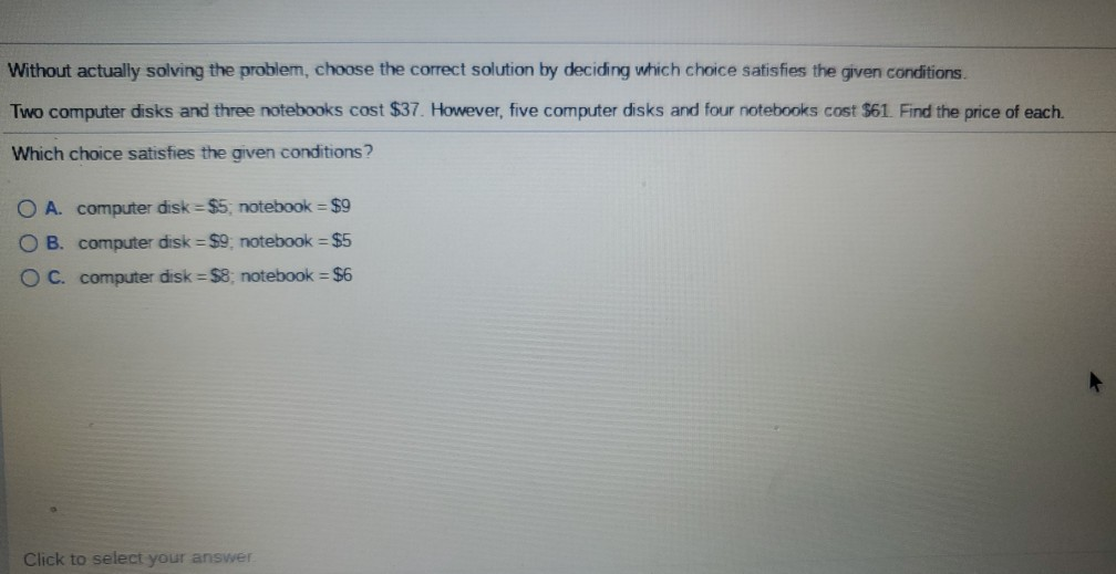Solved Without actually solving the problem, choose the | Chegg.com