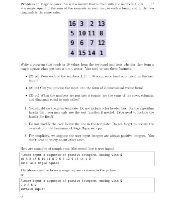 Solved please create c++ code using the template below that | Chegg.com