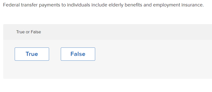 Solved Federal transfer payments to individuals include | Chegg.com