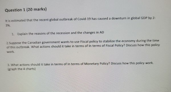 Solved Question 1 (20 marks) It is estimated that the recent | Chegg.com