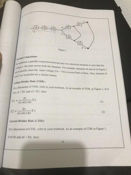 Experiment CURRENT AND VOLTAGE DIVIDER RULES OBLEME | Chegg.com