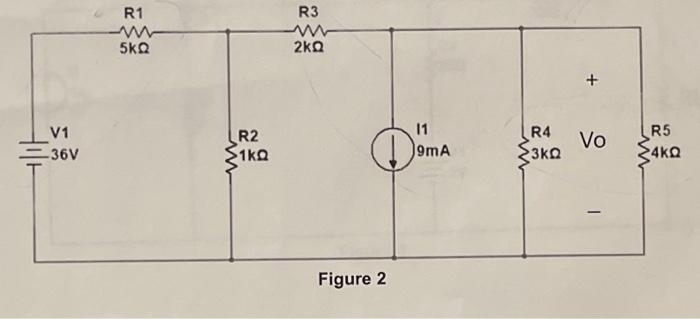 Solved For the circuit shown in Figure 2, find the output | Chegg.com