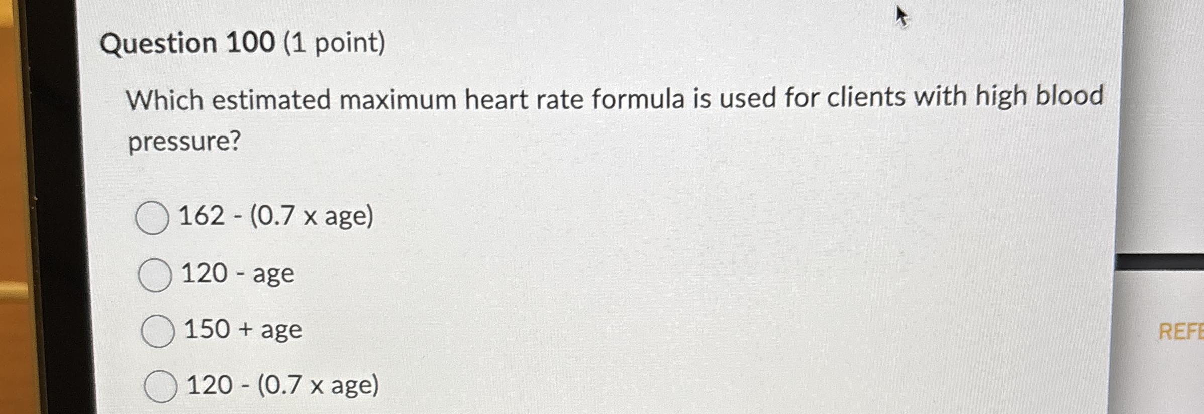 Solved Question 20 20 ﻿pointWhich estimated maximum heart ...