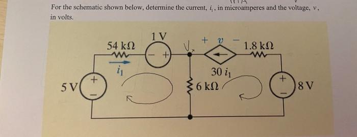 Solved ΜΠΤΗ For the schematic shown below, determine the | Chegg.com