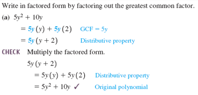 Solved: Write in factored form by factoring out the greatest co