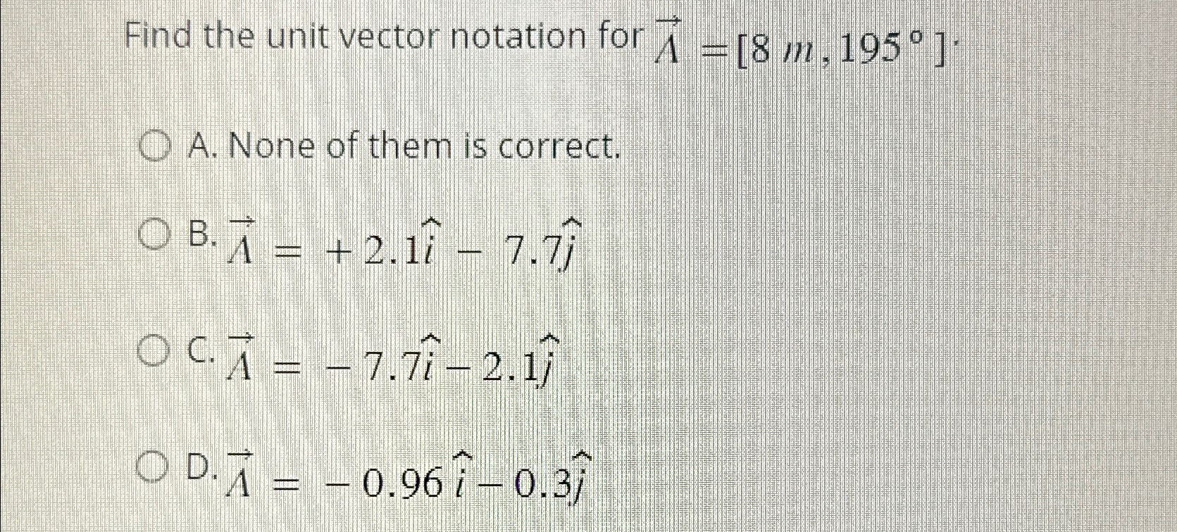Solved Find the unit vector notation for | Chegg.com
