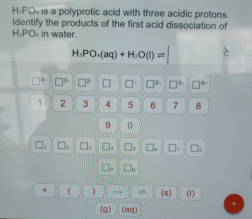 Solved H3PO4 is a polyprotic acid with three acidic protons. | Chegg.com