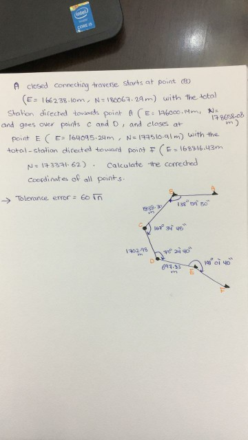 Solved surveying for civil engineering please solve it as | Chegg.com