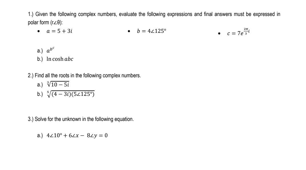 Solved 3.) Solve for the unknown in the following equation. | Chegg.com