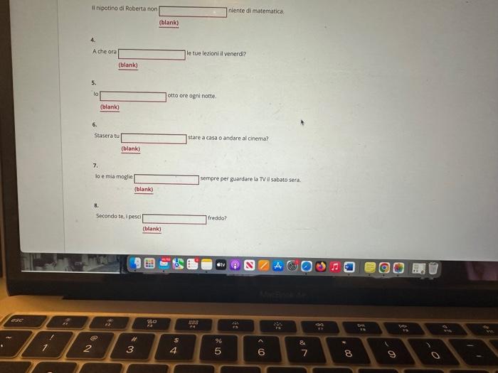 Complete each sentence with the correct present tense | Chegg.com