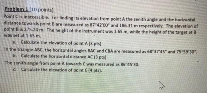 Solved Problem 1 (10 points) Point Cis inaccessible. For | Chegg.com