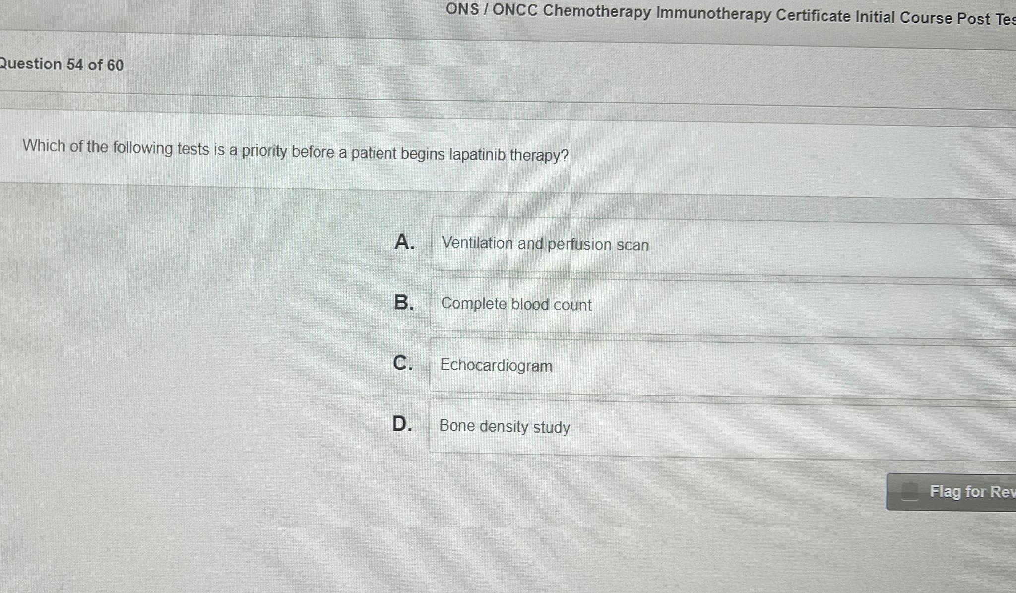 Solved ONS / ﻿ONCC Chemotherapy Immunotherapy Certificate | Chegg.com