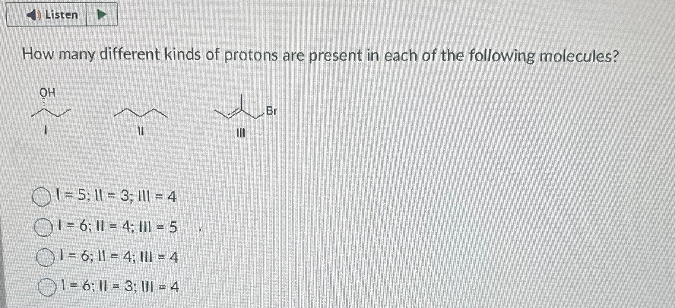 Solved How many different kinds of protons are present in | Chegg.com ...