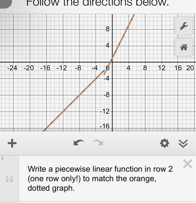 Solved Write a piecewise linear function in row 2 (one row | Chegg.com
