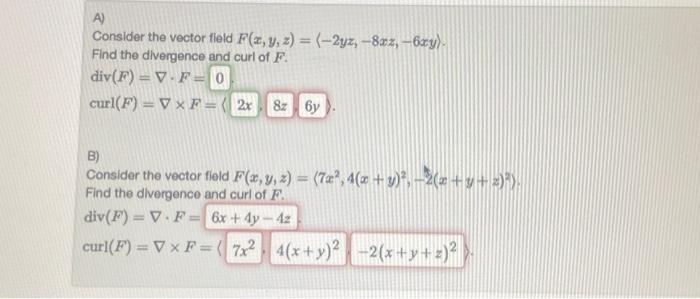 Solved Consider The Vector Field Fxyz −2yz−8xz−6xy