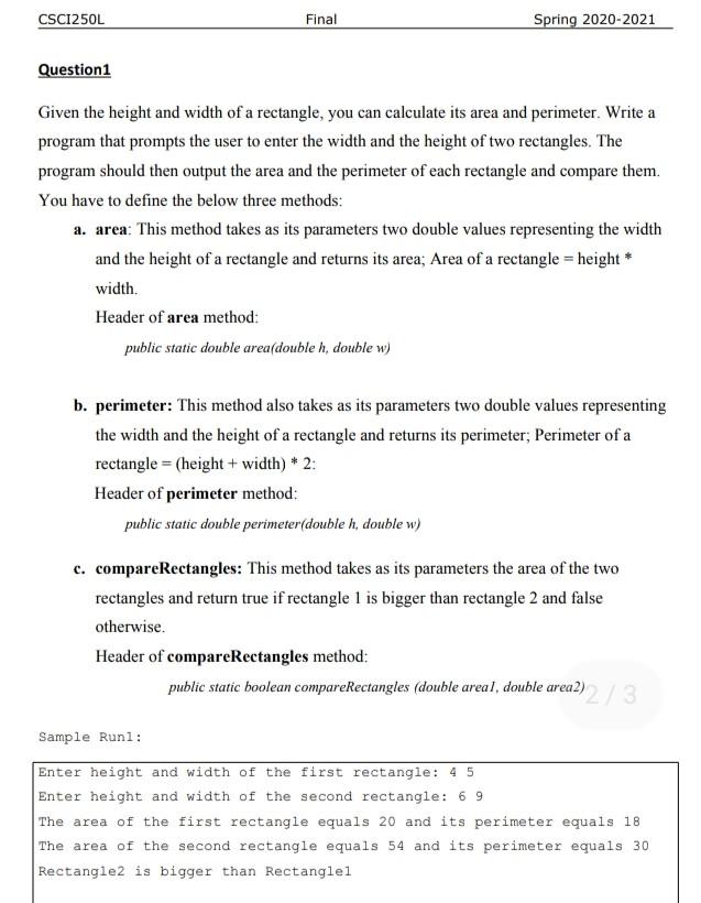 Solved CSCI250L Final Spring 2020-2021 Question1 Given The | Chegg.com