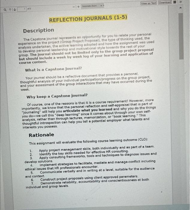 Capstone Reflection Paper Sample by Capstone Paper - Issuu