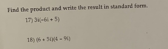 Solved Find the product and write the result in standard | Chegg.com