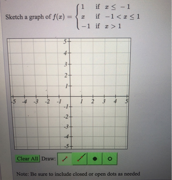 1 If X 1 Sketch A Graph Of F X If 1 X 1 Chegg Com