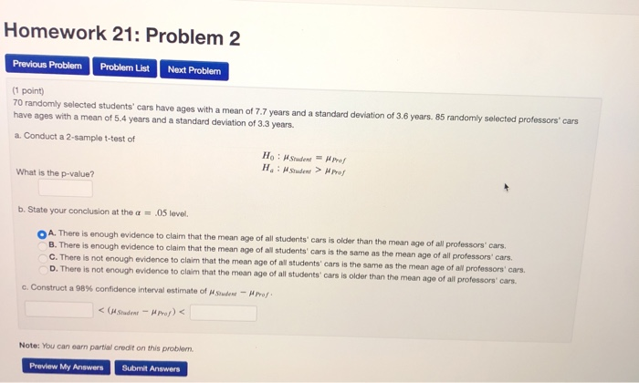 Solved Homework 21: Problem 2 Previous Problem Problem List | Chegg.com