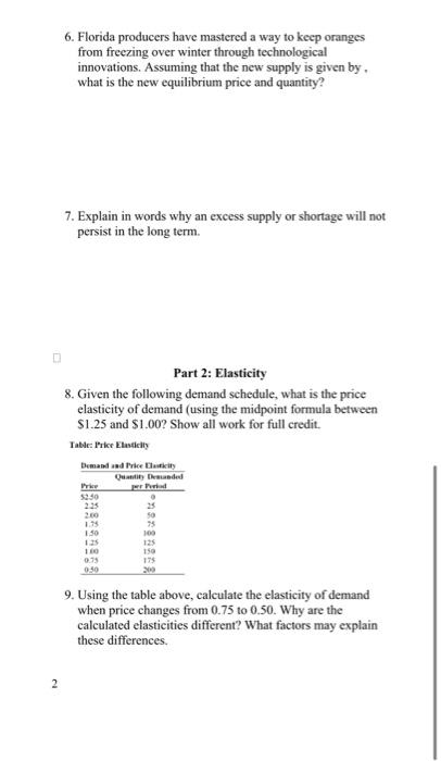 Solved 4. Calculate The Consumer And Producer Surpluses When | Chegg.com