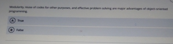 Solved Modularity, reuse of codes for other purposes, and | Chegg.com