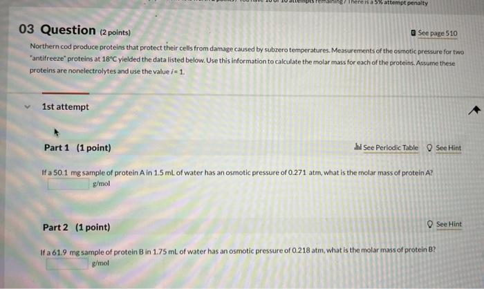 Solved 3 Question (2 points) Q seepage 510 Northern cod | Chegg.com
