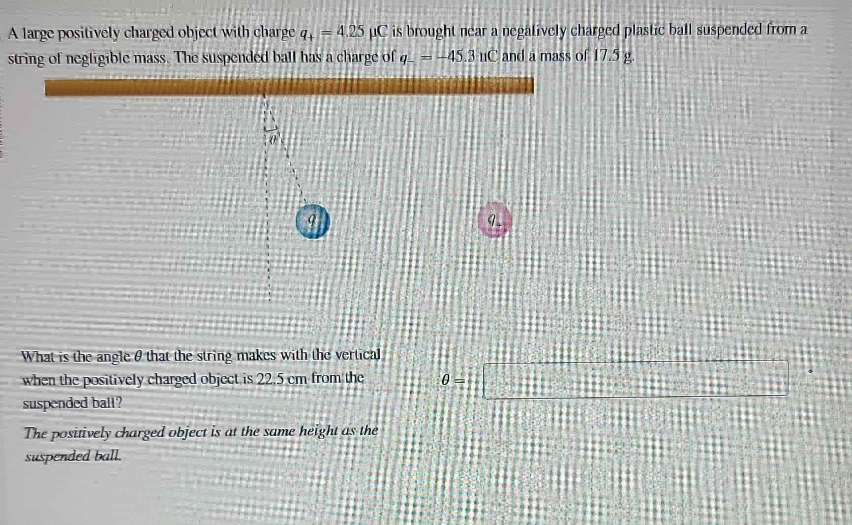 Solved A Large Positively Charged Object With Charge | Chegg.com