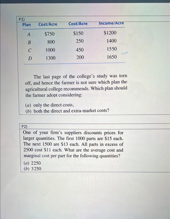 Solved The last page of the college's study was torn off, | Chegg.com