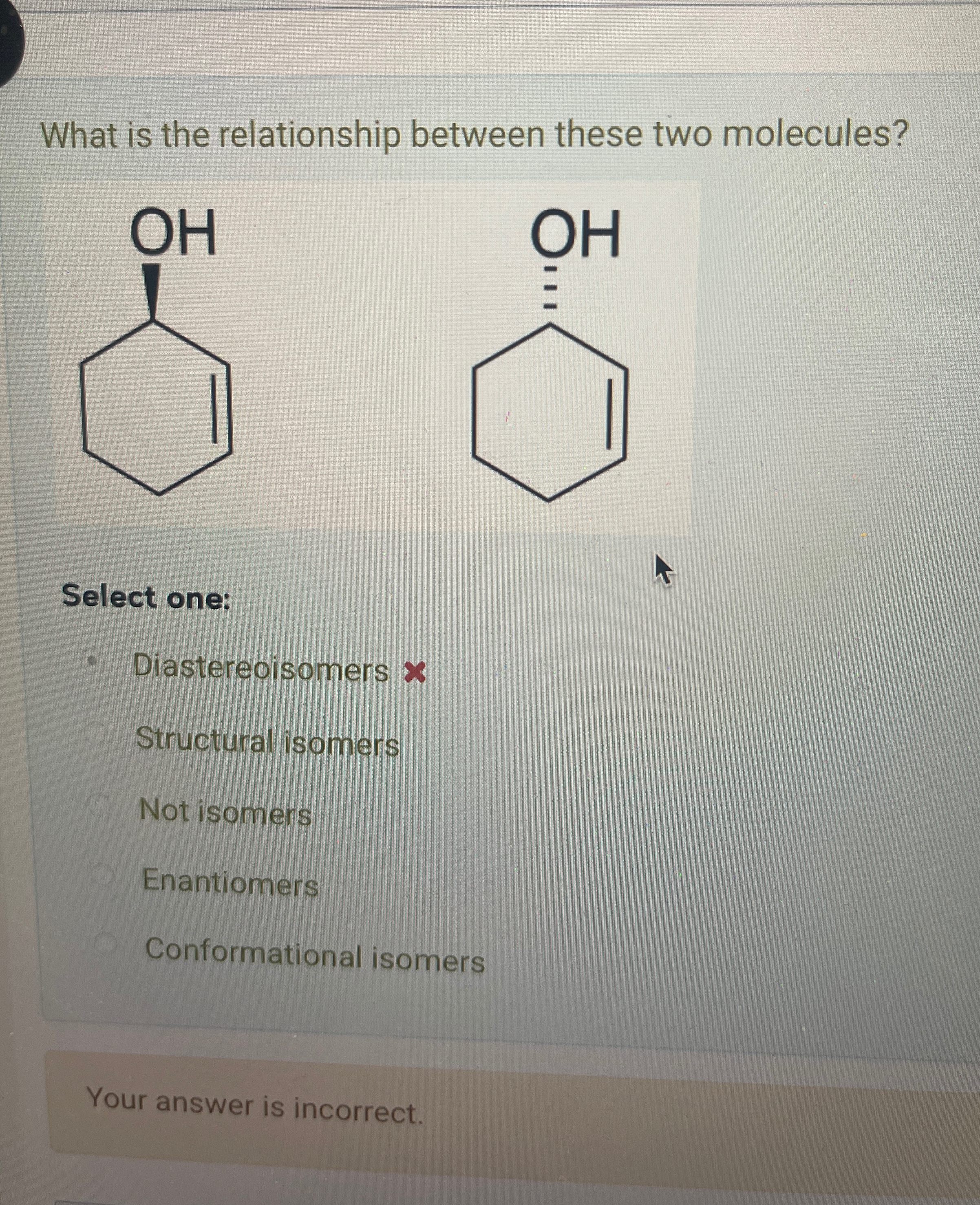 Solved What is the relationship between these two molecules? | Chegg.com