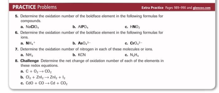 Solved PRACTICE Problems Extra Practice Pages 989-990 and | Chegg.com