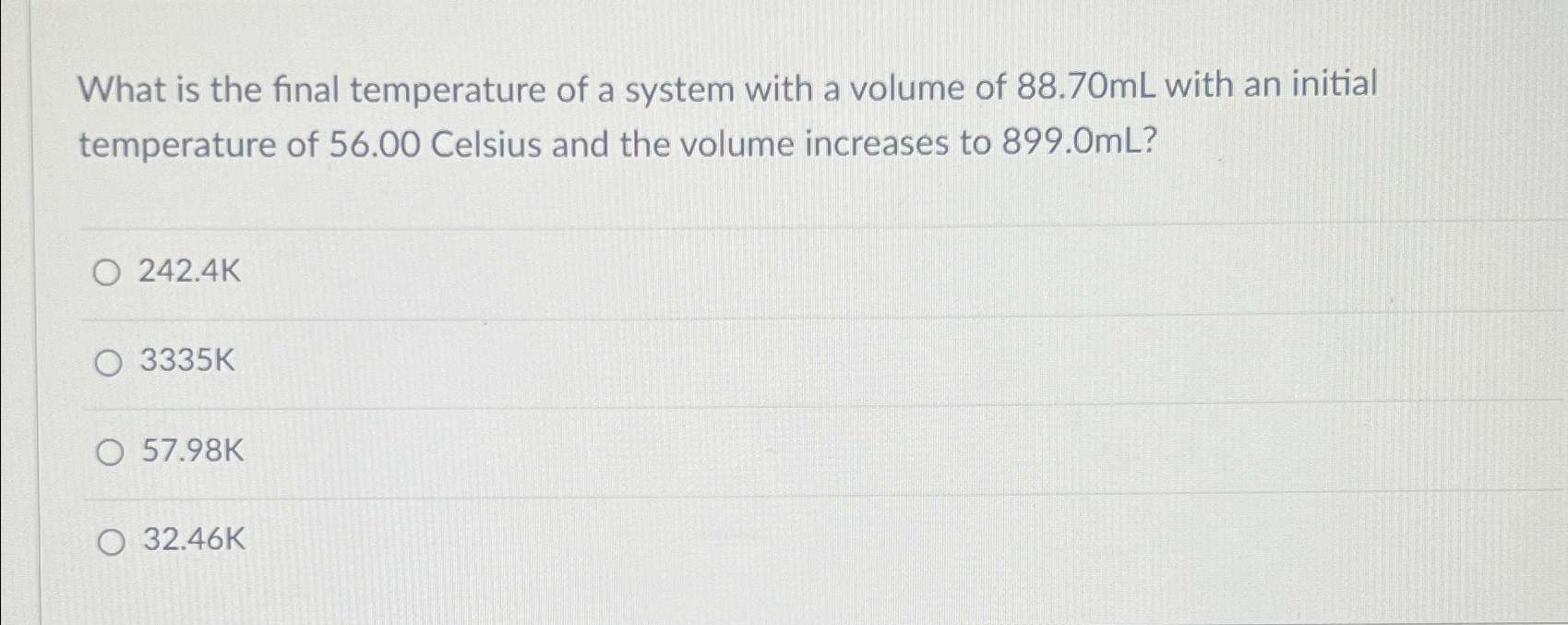 Solved What is the final temperature of a system with a | Chegg.com