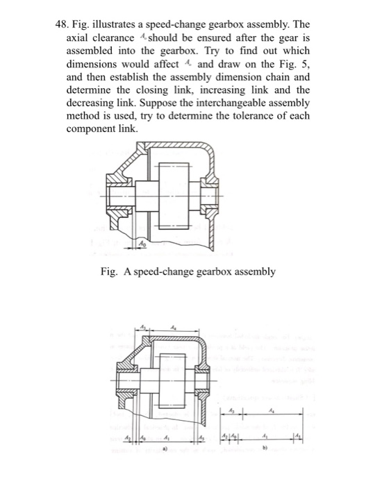 Solved 48. Fig. illustrates a speed-change gearbox assembly. | Chegg.com